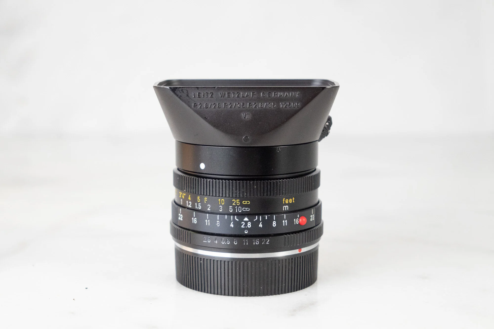 Leica Leitz Wetzlar Elmarit R 28mm F/2.8 Two Cam Fast Prime Lens